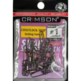 CRIMSON COASTLOCK SNAP ROLLING SWIVEL