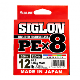 SUNLINE SIGLON PEX8 BRAIDED FISHING LINE 200MTR