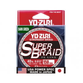 YO-ZURI SUPER BRAID 300 MTR - 40LB GREEN