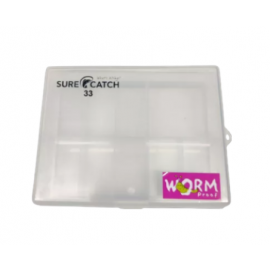 SURECATCH 33 WORM PROOF TACKLE BOX #33 8''X6''X2-1/2''